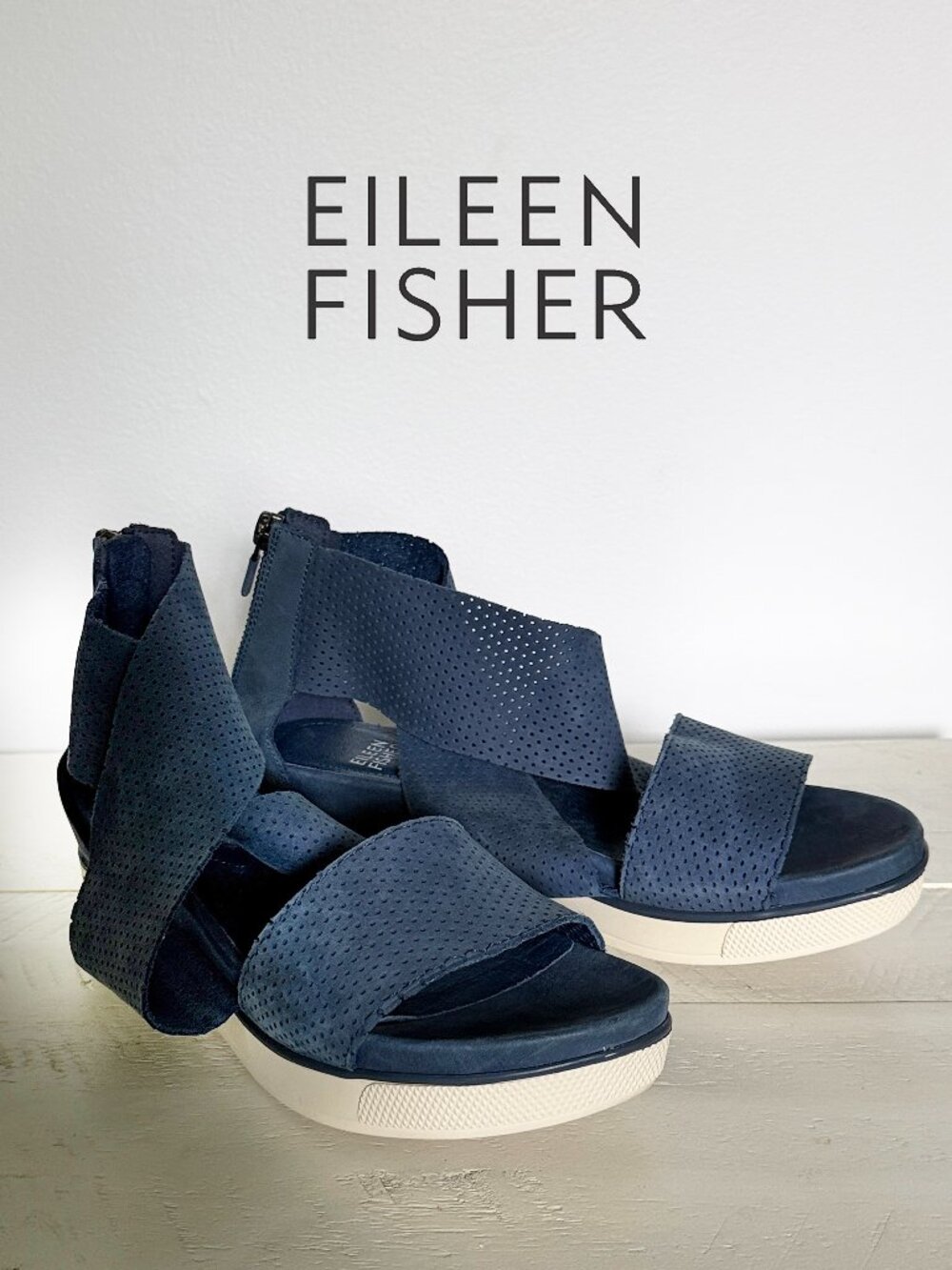 Eileen Fisher Sport 2 Sneaker Sandal Blue Women's Size 7.5 fits like 7. NEW